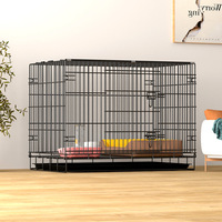 La caisse pour chien Kingtale nouvellement améliorée à porte simple et double comprend un panneau de séparation des pieds de protection du sol anti-fuite