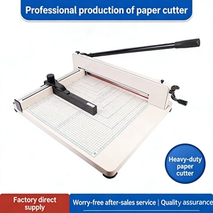 Taglierina e Ghigliottina Professionale 858 per Carta <span class=keywords><strong>A4</strong></span> con Base Antiscivolo e Calibro Posteriore Regolabile per Cartoncino e Foto - Product Image 2