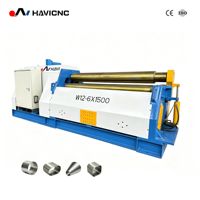 Machine à cintrer les tôles à 4 rouleaux CNC hydraulique automatique de haute précision W12 Havi 2500 mm pour l'acier inoxydable et l'aluminium, moteur 11 kW