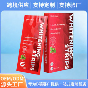 Tiras Blanqueadoras de Dientes Consult, 14 Pares, Sabor a Menta, Suaves, No Irritantes, para Eliminar Manchas de Tabaco, Té y Café - Product Image 3