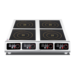 Fornello a Induzione Commerciale di Alta Qualità, 3500W, <span class=keywords><strong>4</strong></span> Fuochi, in Acciaio Inox, Pannello Microlite per Ristoranti - Product Image 1