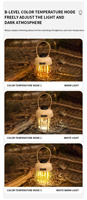 Lampe de travail LED portable pour entrepôt, camping, outils, avec angle de faisceau de 180°, rechargeable USB-C, pour usine