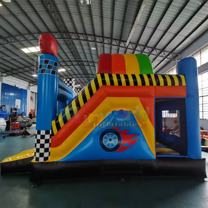 Chateau gonflable jumper bounce house commercial <b>inflatable</b> race car bouncy castle with slide - Product Image 3