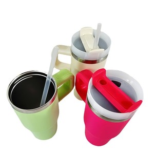 Childrens Tumbler 420ml Double Wall Vacuum Insulated With Straw Travel Cup - Product Image 5