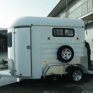 Semirremolque para 2 Caballos Personalizado en Oferta, Remolque para Caballos de Carga Recta con Doble Eje, Frenos Eléctricos y Capacidad de Carga de 4T - Product Image 1