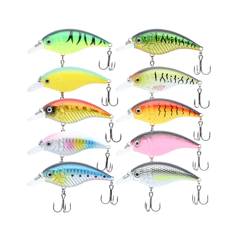 Factory Wholesale Price Fat Minnow Artificial Baits Bionic Design Crankbait Fishing Lures Crank For Saltwater Freshwater