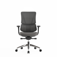 Chaise de bureau pivotante ergonomique de direction au design moderne avec accoudoirs, mouvement 4D, en PU, métal, aluminium, plastique, hauteur réglable, personnalisable