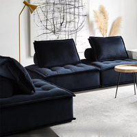 Bequemer Relaxsessel mit Sitzkissen, Einzelplatz-Schaumstoffwürfel-Set für Kleine Wohnungen und Schlafzimmer, Italienisches Minimalistisches Design