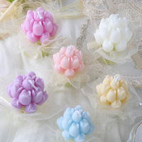 Bouquet de tulipes, bougies parfumées, fabrication artisanale, petite bougie élégante, cadeau de mariage, Saint-Valentin, bougies aromatiques