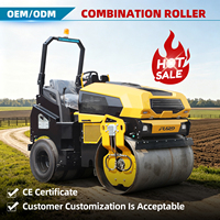 Compacteur de roues hydraulique vibrant de 5 tonnes pour la construction, mini-compacteur routier à vendre