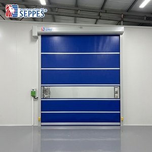 Porte industrielle à grande vitesse pour les zones de <span class=keywords><strong>trafic</strong></span> logistique avec protection de sécurité infrarouge et structure résistante au vent - Product Image 1