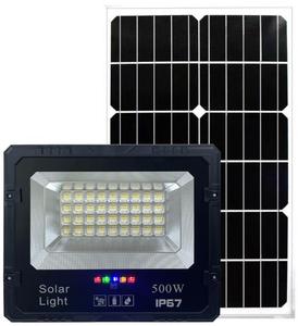 ไฟสปอร์ตไลท์ LED พลังงานแสงอาทิตย์ 200W IP66 ตัวเรือน ABS สำหรับภายนอกอาคาร สวน ควบคุมด้วยรีโมท ควบคุมแสงด้วยแสงอาทิตย์ มุมลำแสง 170 องศา 6000K แสงเดย์ไลท์ พลังงานแสงอาทิตย์ - Product Image 3