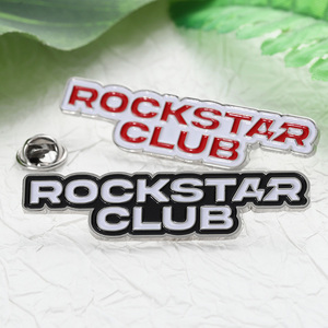 Tùy Chỉnh Matt Bạc Kim Loại Đặc Biệt Font Chữ Viết Logo Mềm Men Trắng Ve Áo Pin Tên Lưu Niệm - Product Image 3