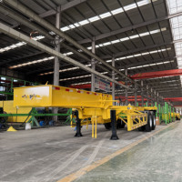 Semi-remorque porte-conteneurs squelette à trois essieux 20ft 40ft avec verrous à torsion pour le transport portuaire et en Afrique