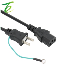 สายไฟแบบสามแกนปลั๊กญี่ปแบบหัวตรงปลายสายไฟทองแดงบริสุทธิ์ปลายสายไฟ - Product Image 1