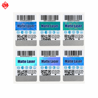 Autocollant de sécurité personnalisé holographique à gratter avec code QR, anti-contrefaçon, étiquette adhésive mate laser, code-barres à double vérification