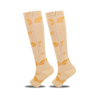 Chaussettes de compression respirantes en tricot Naapesi pour le soutien des varices et l'atténuation des gonflements et œdèmes (2 paires, bout ouvert, sans fermeture éclair, XXL)