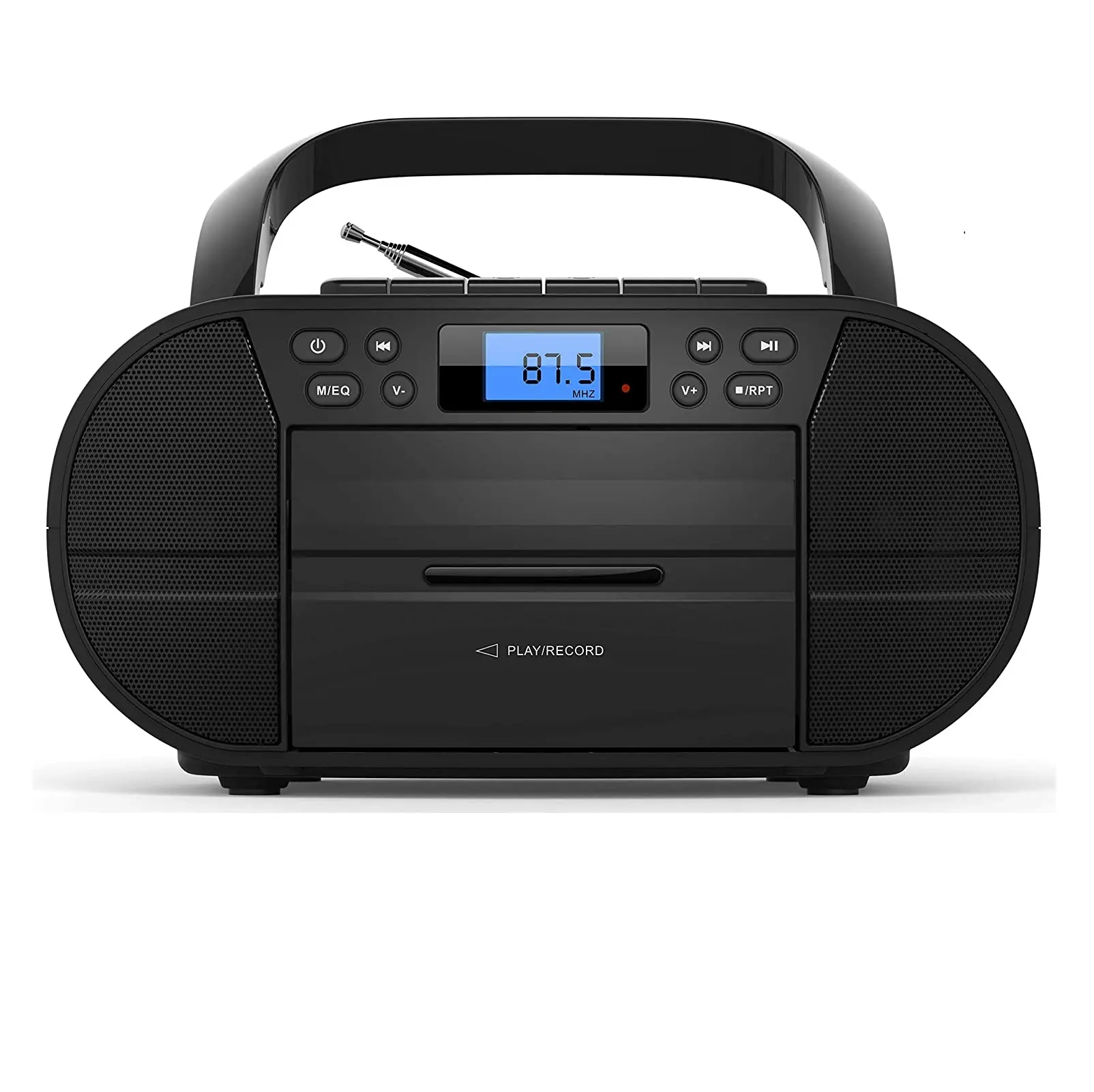 Retro xách tay âm thanh Boombox CD Player với CD USB BT FM Đài phát thanh được xây dựng trong loa Bass