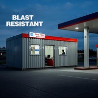 Bâtiment résistant aux explosions 20FT 40FT Maison préfabriquée Maisons modulaires Salle familiale secrète pour conteneur antidéflagrant