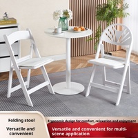 Chaise pliante en plastique robuste blanche, portable, pour banquets, événements, fêtes, maison, intérieur, extérieur, mobilier