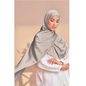 Georgette-bufanda de gasa de Color liso, Hijab de alta calidad, Ultra suave y sedoso
