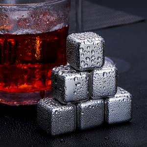 SS304 Food-Grade Stainless Steel Creative Square Stone Ice Cubes Set for <b>Bar</b> Wine Beer Whisky Coffee and Frozen <b>Drinks</b> - Product Image 5