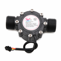 Débitmètre à effet Hall en nylon pour eau, 2-100 LPM, DN25, sortie impulsionnelle, pour pompe de piscine, personnalisable OEM