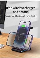 Nouveaux produits de vente chaude 4 en 1 chargeur sans fil magnétique pliable 15W chargeur rapide Usine en gros pour apple samsung