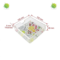 Distributeur de notes autocollantes en acrylique à motifs, support de mémo transparent pour bureau, maison, rangement de réception OEM