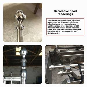 European Style 201 <b>Stainless</b> <b>Steel</b> Craft Head Nakajima Display <b>Rack</b> Tube Decorative Head Shelf Hanger Storage <b>Rack</b> Creative - Product Image 3