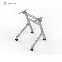 Table de réunion/formation pliable et empilable LEADCOM Clarence LS-424AS, moderne, en acier, portable, pour usage commercial, bureau/école