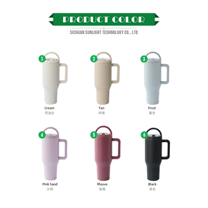 Gobelet <span class=keywords><strong>isotherme</strong></span> de qualité supérieure 30 oz <span class=keywords><strong>noir</strong></span>, bouteille d'eau, tasse à café, gobelet en acier inoxydable 40 oz avec poignée supérieure, anti-fuite - Product Image 2