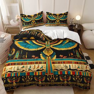 Juego de Ropa de Cama con Diseño de Ley Antigua Egipcia, Funda Nórdica Premium con Escultura, Juego de 3 Piezas - Product Image 5