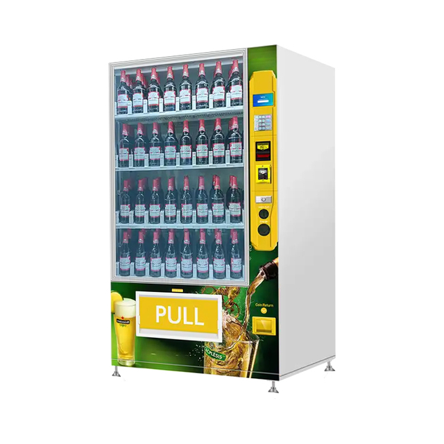Age Verification Advertising Players Alcohol Vending Machine for Beer