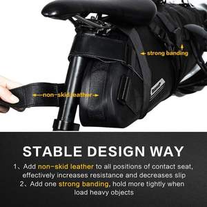 Échantillon gratuit Sac de selle de vélo multifonctionnel pliable grand format imperméable pour voyage en montagne - Product Image 2