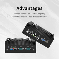 Mini PC Industrial Integrado Sin Ventilador N305/N100, Computación de Borde con Riel DIN, GPIO, RS232, RS485, LAN Dual, Intel Core I3, 32 GB de RAM