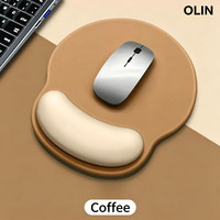 Tapis de souris ergonomique en silicone épais antidérapant avec support de poignet, tapis de souris d'ordinateur personnalisé OEM en gros pour la maison et le bureau