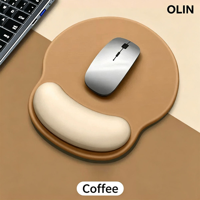 Thick Non-Slip Ergonomic Silicone Wrist Support Mouse Pad, Wholesale OEM Custom Computer Mouse Mat for Home Office