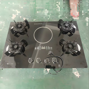 Estufa de 5 Quemadores, 4 de <span class=keywords><strong>Gas</strong></span> <span class=keywords><strong>y</strong></span> 1 Eléctrico, <span class=keywords><strong>Encimera</strong></span> Integrada, Función Dual, Vidrio Templado, Múltiples Hornillas - Product Image 4