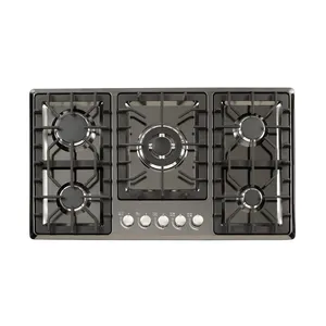 5 Burners Cook Tops Easy Cleaning Gas Stove Kitchen Room Gas Burners Stoves Built-in Gas Stove Hob