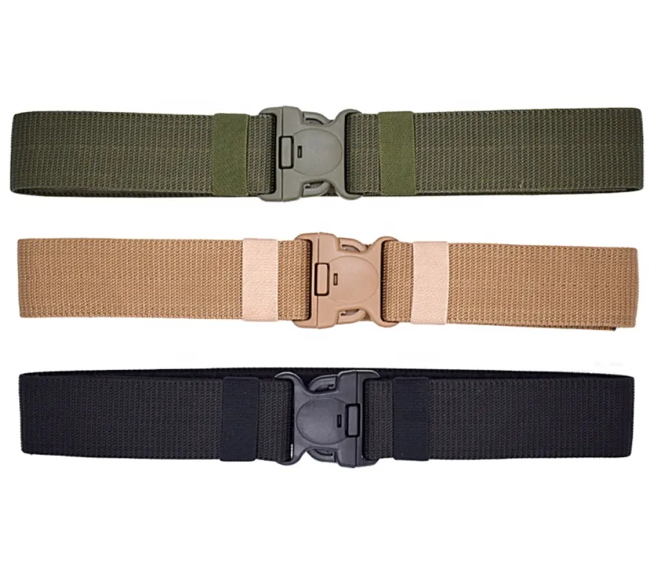 Hot Sale Nylon PP Army Green Quick Release Adjustable Outdoor Training Tactical Web Belt