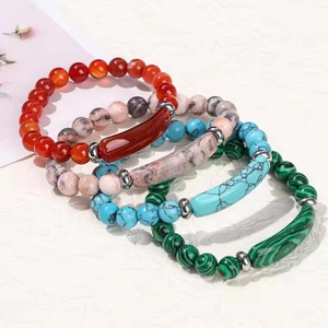 Jd đá quý bán buôn handmade tự nhiên stonejewelry Cầu Vòng hạt Bangles lý tưởng cho phụ nữ và nam giới mặc hàng ngày - Product Image 3