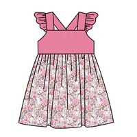 Robe d'été décontractée en coton pour enfants filles, imprimé léopard et cœurs, longueur cheville, bretelles à volants, sans manches