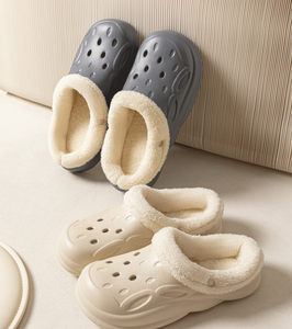 Chaussons d'hiver doublés de coton DIY pour femmes et hommes, respirants, à double usage, chaussures de couple, <span class=keywords><strong>sabots</strong></span> en EVA, chaussures à trous - Product Image 4
