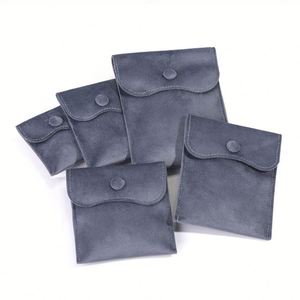 Bolsa de Embalaje de Joyería Pequeña de Lujo de la Marca Murong, de Terciopelo Personalizado, con Cierre a Presión, para Exhibición de Pulseras y Collares, 7x8x10cm - Product Image 6