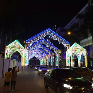 Décorations lumineuses de Noël pour l'<span class=keywords><strong>extérieur</strong></span>, NOUVEAU, prix d'usine créatif, <span class=keywords><strong>décoration</strong></span> suspendue en ville, motif lumineux LED 2D pour poteau - Product Image 3
