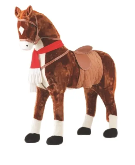 Лидер продаж, Высококачественная мягкая и милая Стоящая Лошадь, новая плюшевая игрушка для взрослых