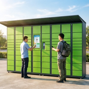 XinJu - Casillero Inteligente para Paquetes con Energía Solar, Estación de Recogida de Paquetes de Bajo Consumo, Quiosco de <span class=keywords><strong>Correos</strong></span> Resistente a la Intemperie para Parques Públicos - Product Image 5
