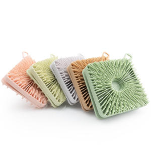 Brosse de bain exfoliante en silicone, brosse double face en silicone, masseur doux pour le cuir chevelu et les cheveux sous la douche - Product Image 1