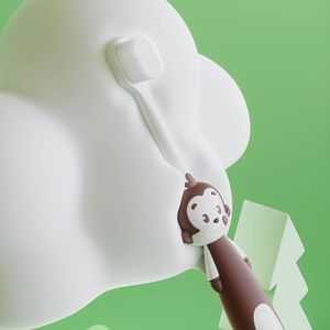 Cepillo de dientes con diseño de mono de dibujos animados, 10000 cerdas, pelo suave, manual, para niños de 3 a 12 años, período de reemplazo de dientes - Product Image 3